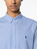 Polo Mens Non Iron Gingham Check Shirt In Blue