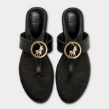 Polo Womens Big Flip Flop Sandals In Black