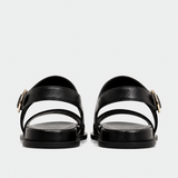 Polo 0078846 Ladies Leather Moulded Trim Sandals Black