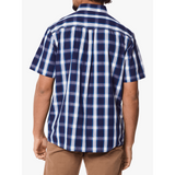 Jeep Mens Check Shirt In Navy & White