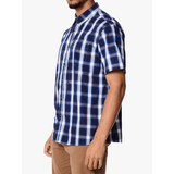 Jeep Mens Check Shirt In Navy & White