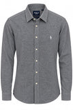 Polo Mens Long Sleeve Geo Print Shirt In Black