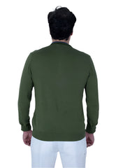 Harmont & Blaine Hrl622030763 Half Zip Basic 3D Stitch On Front Green
