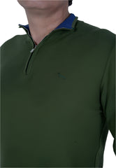 Harmont & Blaine Hrl622030763 Half Zip Basic 3D Stitch On Front Green