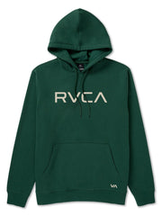 RVCA Mens Big RVCA Hoodie In Grass Green