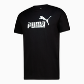 Puma Mens Black Graphics No.1 Logo T-Shirt