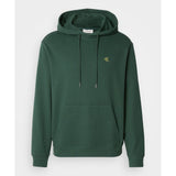Calvin Klein Mens Terry Monogram Hoodie In Dark Green