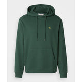 Calvin Klein Mens Terry Monogram Hoodie In Dark Green
