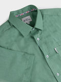 Ben Sherman Mens Short Sleeve Sage Linen Shirt