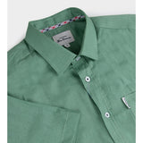 Ben Sherman Mens Short Sleeve Sage Linen Shirt