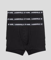 Karl Lagerfeld Mens 3 Pack Logo Trunks In Black