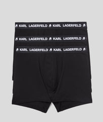 Karl Lagerfeld Mens 3 Pack Logo Trunks In Black