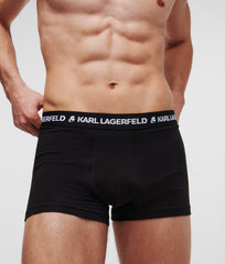 Karl Lagerfeld Mens 3 Pack Logo Trunks In Black