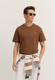 Bugatti 8350 75040C Mens Cognac Short Sleeve T-Shirt