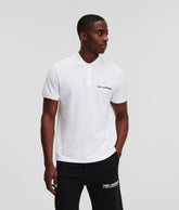 Karl Lagerfeld 241M1704 Elongated Logo Pique Polo