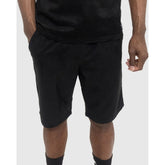 Soviet Mens Medal Velvety Track Shorts In Black