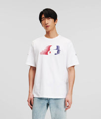 Karl Lagerfeld 245M1726 Paris Flock T-Shirt White