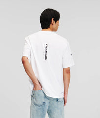 Karl Lagerfeld 245M1726 Paris Flock T-Shirt White