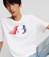 Karl Lagerfeld 245M1726 Paris Flock T-Shirt White