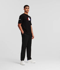 Karl Lagerfeld 245M1726 Paris Flock T-Shirt Black