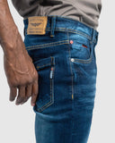 Soviet Mens Hatton #6 Bootleg Jeans In Denim Blue
