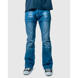 Soviet Mens Hatton #6 Bootleg Jeans In Denim Blue