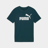 Puma Boys Essential No.1 Logo T-Shirt In Green Blue