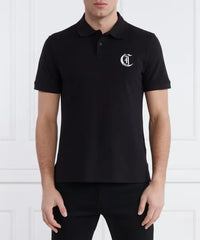 Just Cavalli 76Oagg17 Cj316 Cotton Piquet T-Shirt Black