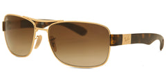 Ray-Ban Mens Active Lifestyle Sunglasses In Gold And Havana Brown