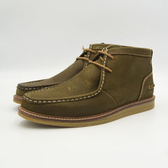 Hush Puppies Mens Kai Milled Olive Nubuck Shoes