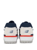 New Balance Mens Basketball 550 Sneakers In White/Navy Blue/Red