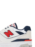 New Balance Mens Basketball 550 Sneakers In White/Navy Blue/Red