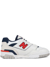 New Balance Mens Basketball 550 Sneakers In White/Navy Blue/Red