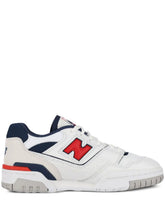 New Balance Mens Basketball 550 Sneakers In White/Navy Blue/Red