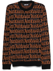 Just Cavalli 77Oafm04 Cmn77 Gothic Logo Jacquard Multi