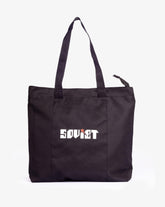 Soviet Mens Disco Ladies Tote Bag In Black