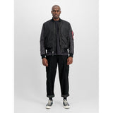Alpha Industries Mens Ma-1 Embroidered Back Jacket In Black