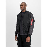 Alpha Industries Mens Ma-1 Embroidered Back Jacket In Black
