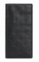 Polo Monogram Emboss Travel Folder In Black