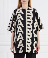 Marc Jacobs Monogram Big T-Shirt In Black and Beige