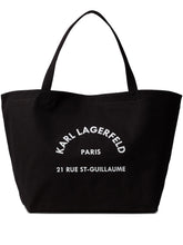 Karl Lagerfeld Unisex Logo Shoper Bag In Black