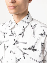 Karl Lagerfeld Mens Guitar Shirt In White