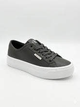 Calvin Klein Womens Vulc Flatform Lace Up Sneakers In Dark Grey