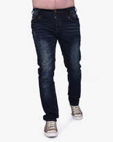 Soviet Mens Gleam Modern Fit Slim Leg Jeans In Blue Black