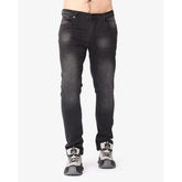 Soviet Mens Trooper # 9 Slim Leg Denim Jeans In Black