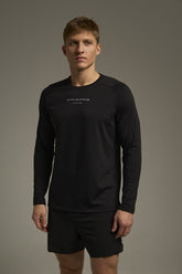Anta Mens Advanced Long Sleeved Running T-Shirt In Black
