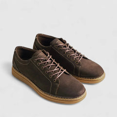 Hush Puppies Mens Gordie Coffee Nubuck Shoes