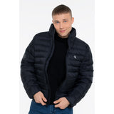 Calvin Klein Mens Nylon Hooded Puffer Jacket In Black