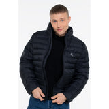 Calvin Klein Mens Nylon Hooded Puffer Jacket In Black