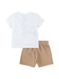 Jordan Boys Jumbo Jumpman Short Set In Desert And White
